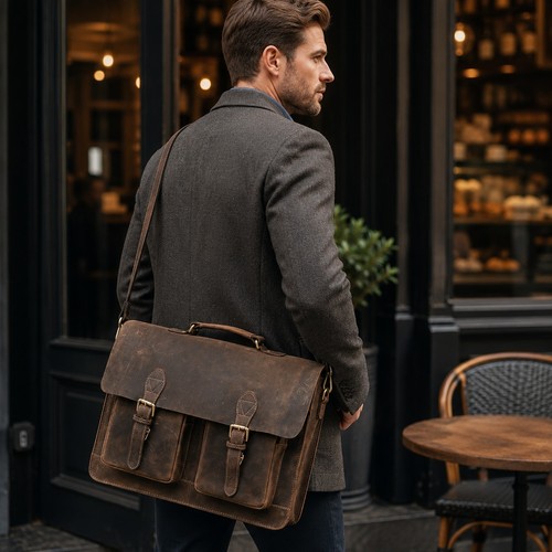 Sac messager cuir - messager, crazy