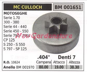 Pignon culloch moteur - mc,