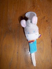 Doudou Pince Attache Tétine Plushies Nicotoy Zèbre Foulard Rayé