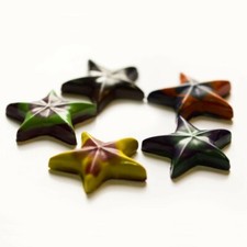 Petite boîte de 5 crayons de cire en forme d'étoile de Crazy Crayons