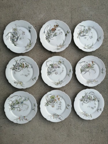 Lot assiettes fleurs musique - lot, 9