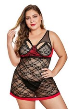 Nuisette babydoll à armatures