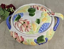 🍀Soupiere en barbotine et