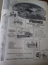 machine agricole AMOUROUX Frères TOULOUSE publicité papier ILLUSTRATION 1927 eb