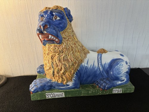 Lion faience fine saint - lion, en