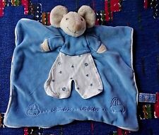 FP/ DOUDOU PLAT POP ART CLASSIC BLEU BLANC SOURIS PANTALON VOITURE  VROUM TBE