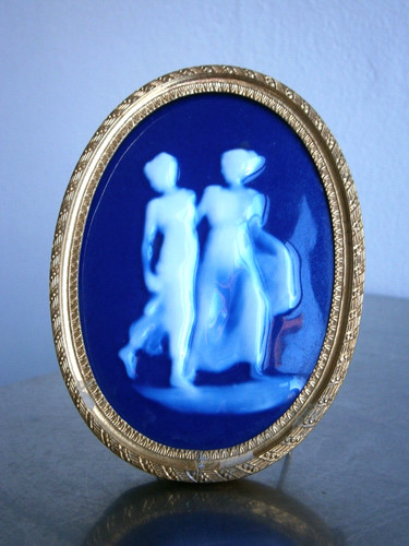 Médaillon bronze doré - bronze,