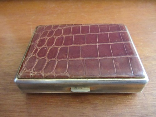 Poudrier laiton cuir années - laiton/cuir,