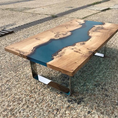 Table résine live edge - table,