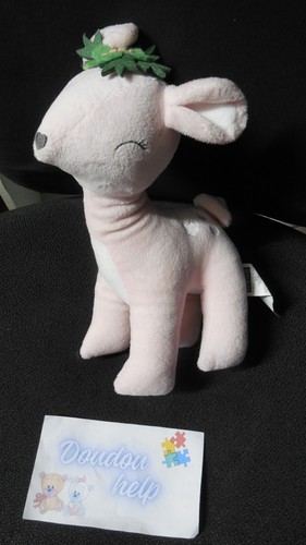Doudou peluche biche - doudou, rose