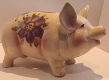 Cochon Tirelire Porcelaine Vintage