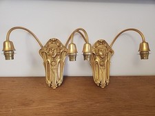 Superbe Paire Applique Bronze