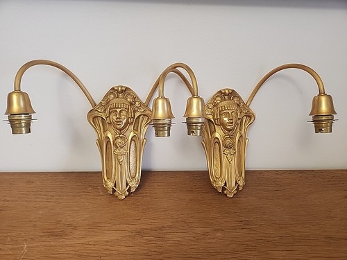 Superbe paire applique - applique, bronze