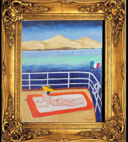Tableau huile sur toile - sur, 55/46