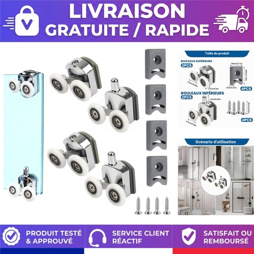 Roulette porte douche - roulette,