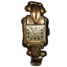Montre Femme STRATO Ancre 15 Rubis Plaqué Or Bijou Vintage À Remonter
