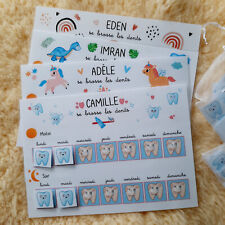 Tableau de motivation au brossage des dents pour enfants