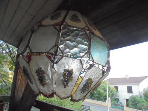 Suspension boule vitraux - boule,