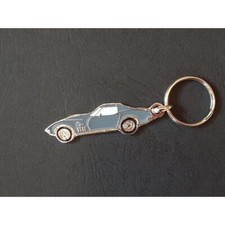 Porte-clés profil Chevrolet Corvette Stingray C3, 454 427 350 327 (gris)