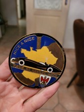 Badge voiture émaillé ancien TOUR DE FRANCE AUTO NICE A NICE Automobilia Rallye