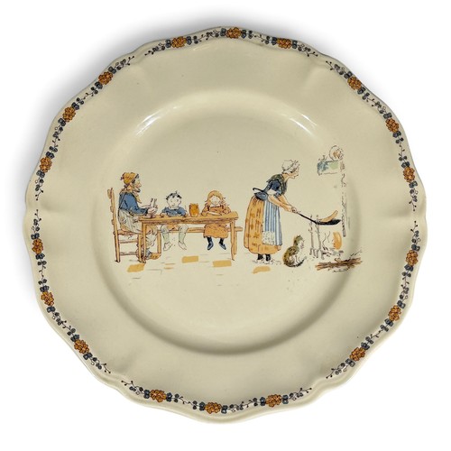 Sarreguemines assiette signé - sarreguemines,