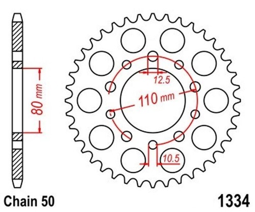 Roue chaîne dents - chaîne, pour