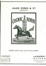 Publicité ancienne cognac Robin  1949 issue de magazine