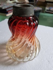 Lampe à Pétrole BACCARAT Cristal Torsadé Modèle Bambou