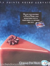 PUBLICITÉ 1998 GLACES GERVAIS J'EN VEUX LA POINTE NOIRE - ADVERTISING