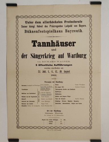 Bayreuth festival 1904 affiche - festival,