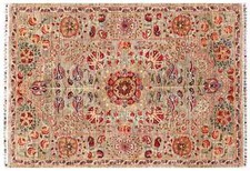 Tapis Afghan Ziegler Khorjin Ariana 120x180 Tissé À La Main Marron Médaillon