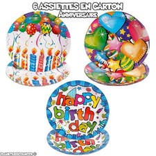 lot de 6 assiettes en carton