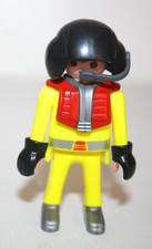PLAYMOBIL 4214 HOMME PILOTE AVION PLANEUR ROUGE AVIATION