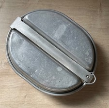 GAMELLE + couverts Inox US Army  WW2 INOX  VARIANTE  US ACUC 1942 de Belgique