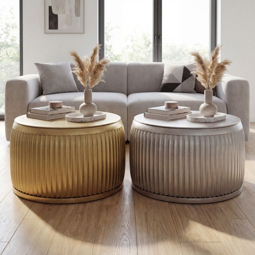 Table basse ronde métal 60cm