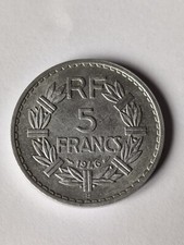 Superbe Et Rare 5 Francs Aluminium Lavrillier 1946 B