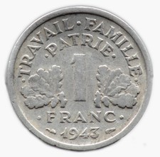 1 FRANC 1943 - FRANCE -