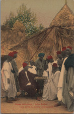 Zoo humain. Exposition coloniale de 1907, village du Sénégal  Carte postale - Zo