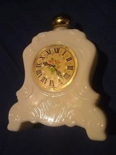 AVON MILK GLASS BATH OIL CLOCK