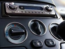 Pour Fiat Barchetta Anneaux de commande de chauffage en aluminium poli 3 pièces