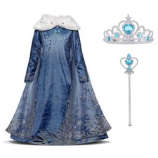 Elsa Costume Anna Dress Princess Dress Up pour Les Filles Robe de Princesse E...