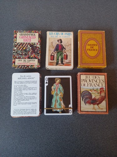 Vintage lot jeux cartes a - 6, de