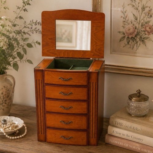 Vintage wooden jewelry - vintage, armoire