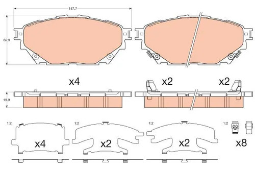 Plaquettes frein gdb3611 - frein,