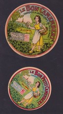 2 Ancienne  étiquette  fromage France   BN186087 Camembert Femme