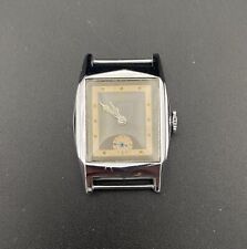 montre art deco mecanique 1930 1940 NOS à reviser chromée 25mm bi-ton B8