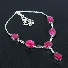 Collier simulé rubis
