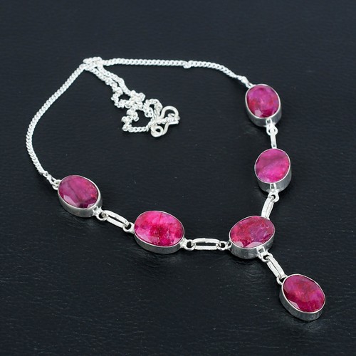 Collier simulé rubis