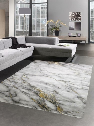 Tapis salon marbre tapis gris