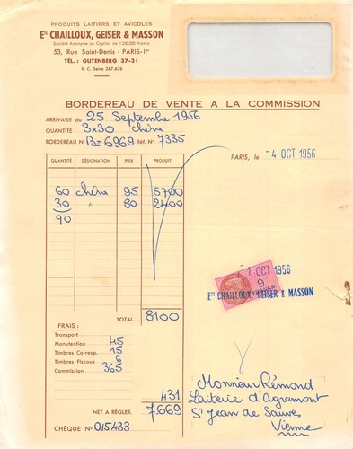 1956 produits laitiers - 1956,